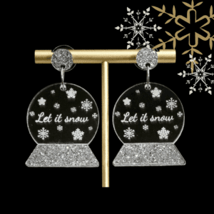 Snow globe earrings